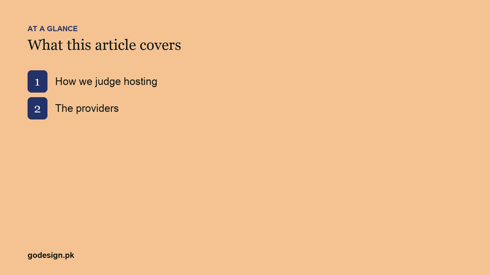 At a glance: the sections of 6 Affordable WordPress Hosting Providers We Actually Deploy On