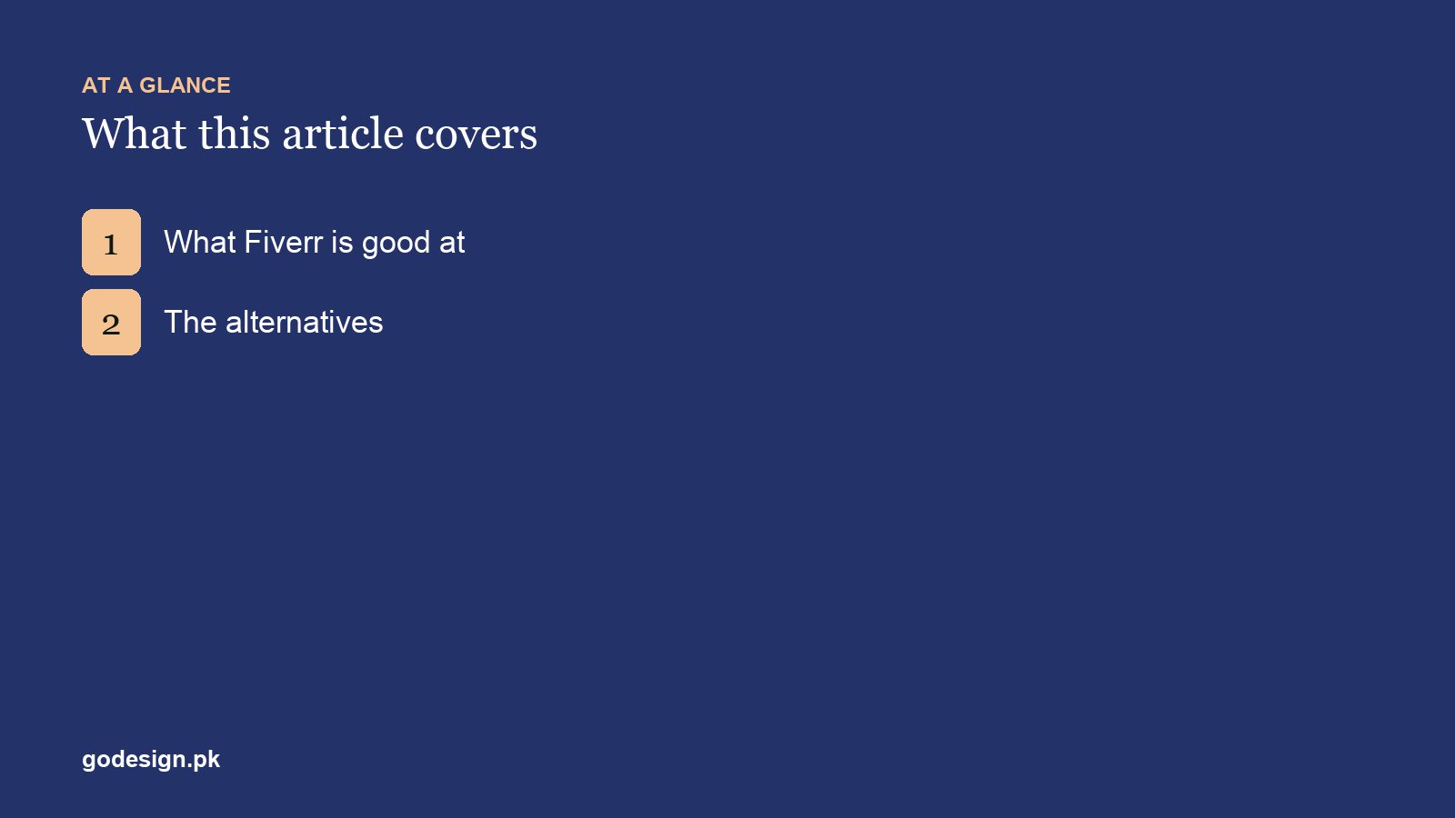 At a glance: the sections of 6 Fiverr Alternatives for Freelancers and Businesses in 2026