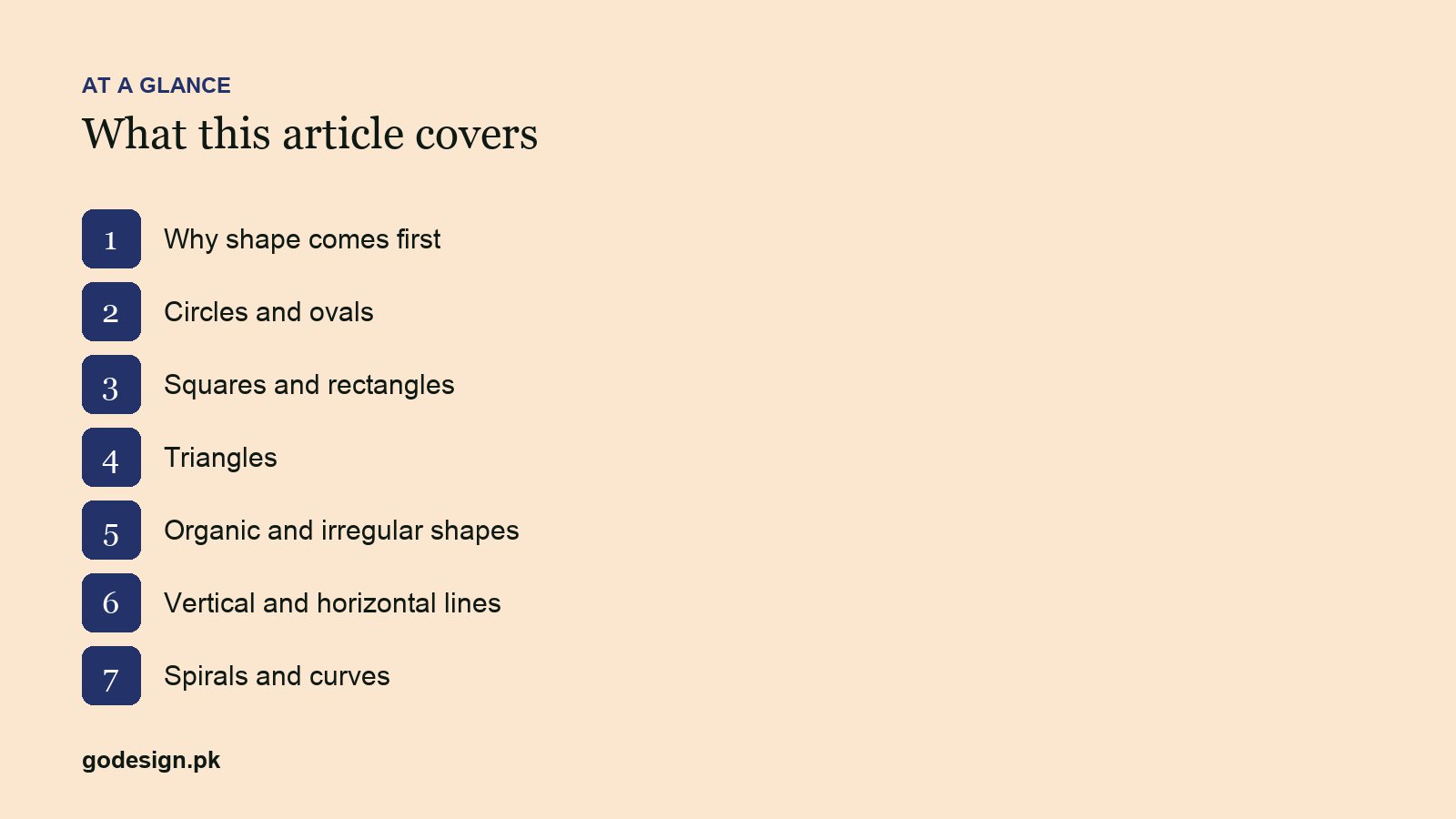 At a glance: the sections of Logo Shapes: What 6 Basic Forms Communicate and When to Use Them