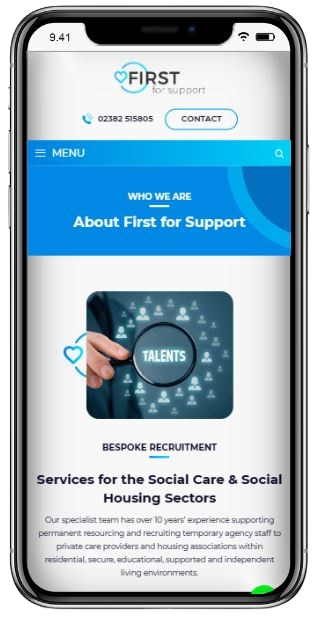 First for Support on mobile