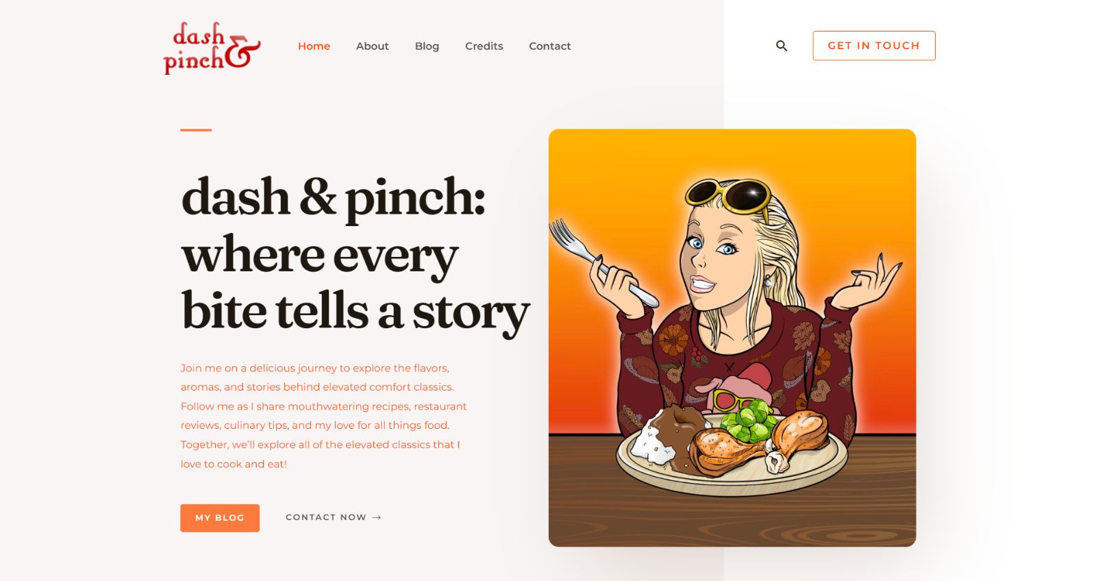 Dash & Pinch recipe website
