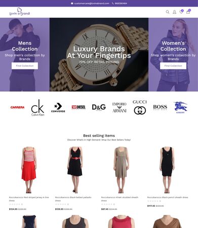 Lovin a Brand ecommerce website