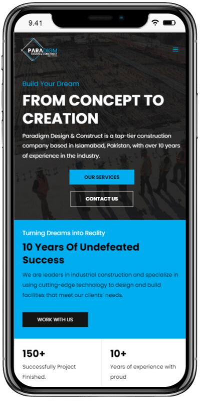 Paradigm Design & Construct on mobile