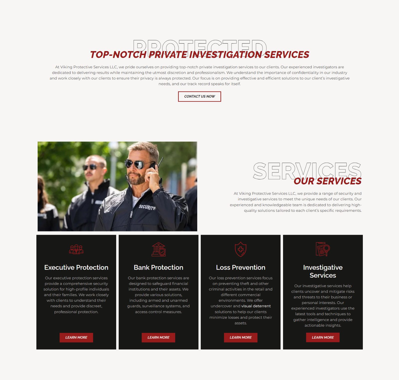 Viking Protective Services on desktop