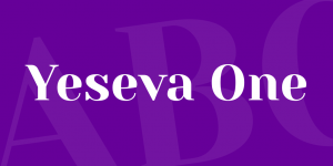 Yeseva One fonts free download from GoDesign.pk